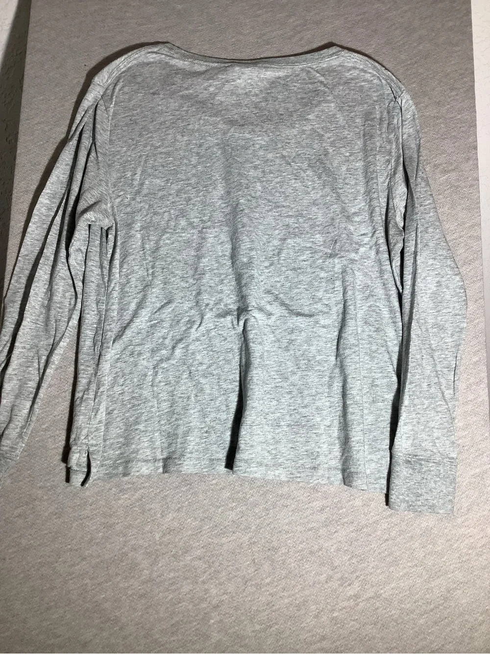 Nike Heather Gray Long Sleeve Tee with Teal Logo